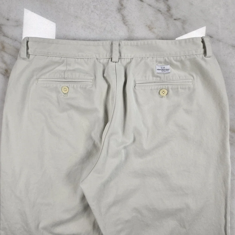 Vineyard Vines Slim Fit Club Pant 35x32 Khaki Chinos Preppy Coastal Stone Beige